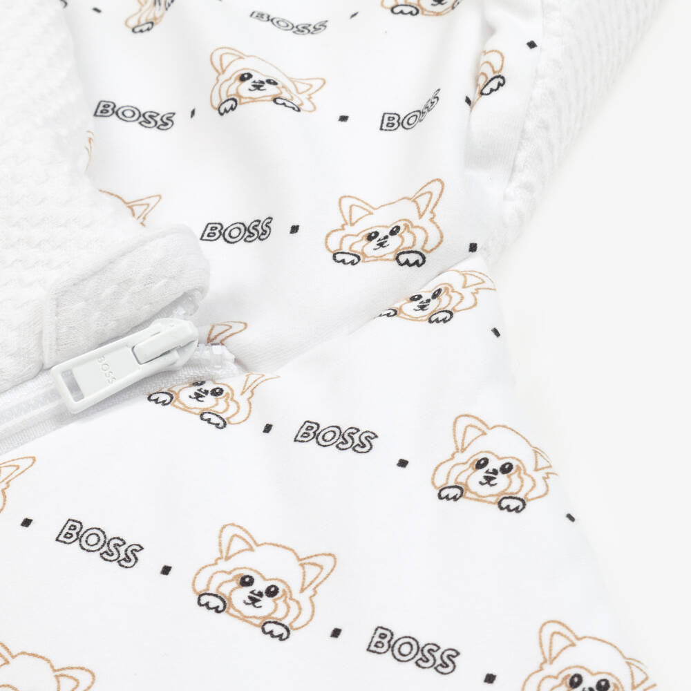 BOSS-Boys Cozy White Waffle Nest | Childrensalon Outlet