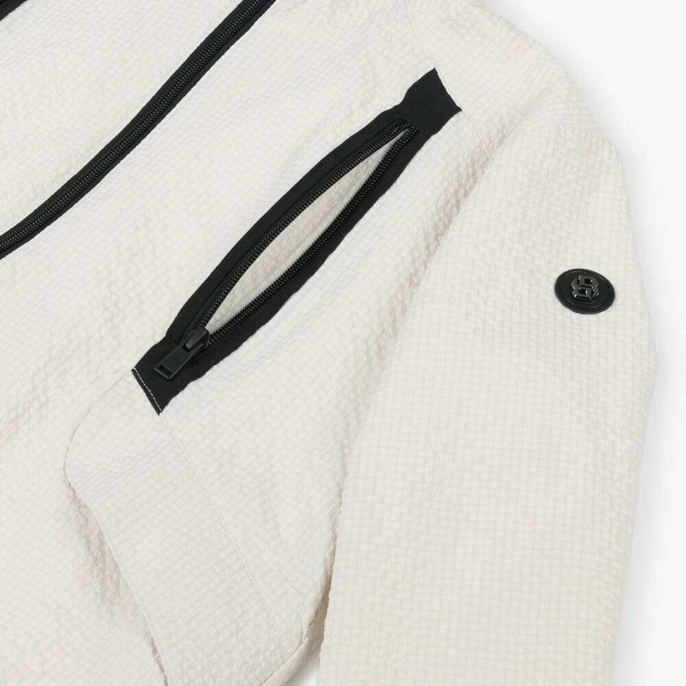 بوس-معطف كريمي بغطاء للرأس للأولاد | Childrensalon Outlet