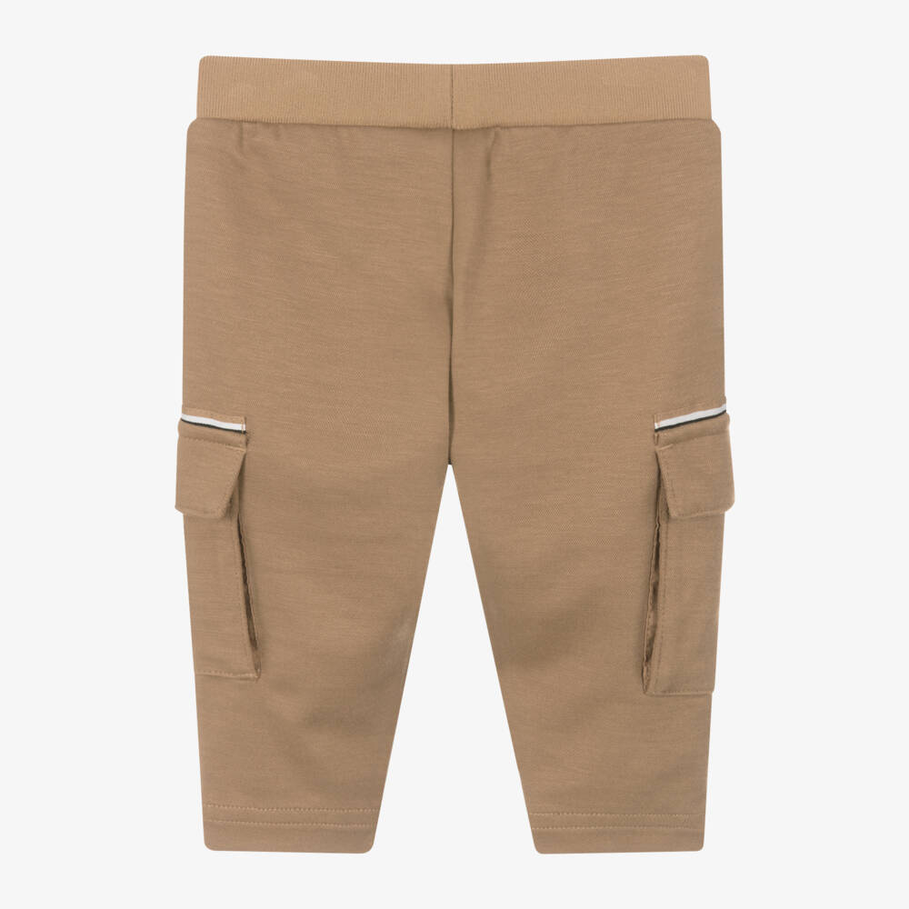BOSS-Бежевые брюки карго из вискозы для мальчиков | Childrensalon Outlet