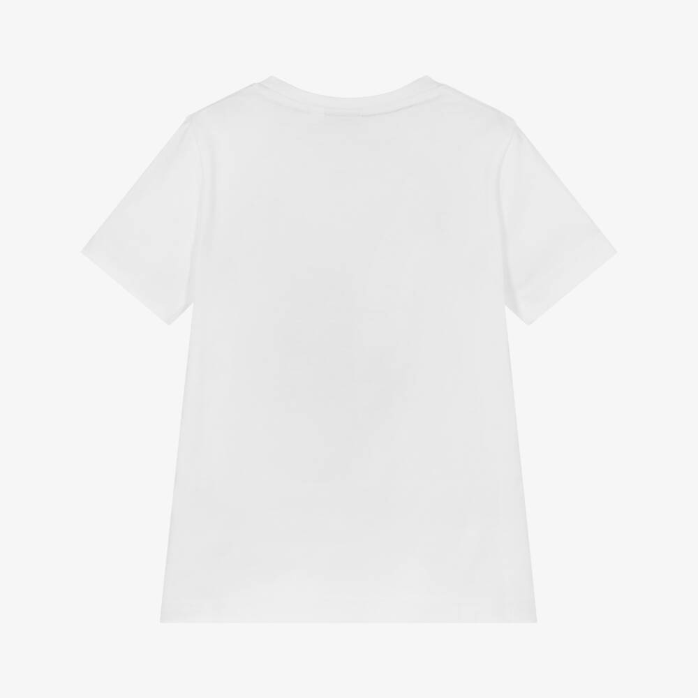 BOSS-Хлопковая футболка для мальчиков белая | Childrensalon Outlet