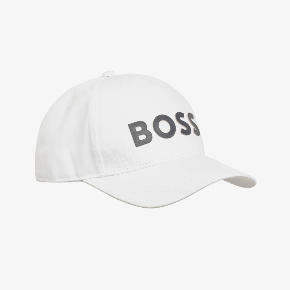 BOSS-Boys Crisp Ivory Cotton Hat | Childrensalon Outlet