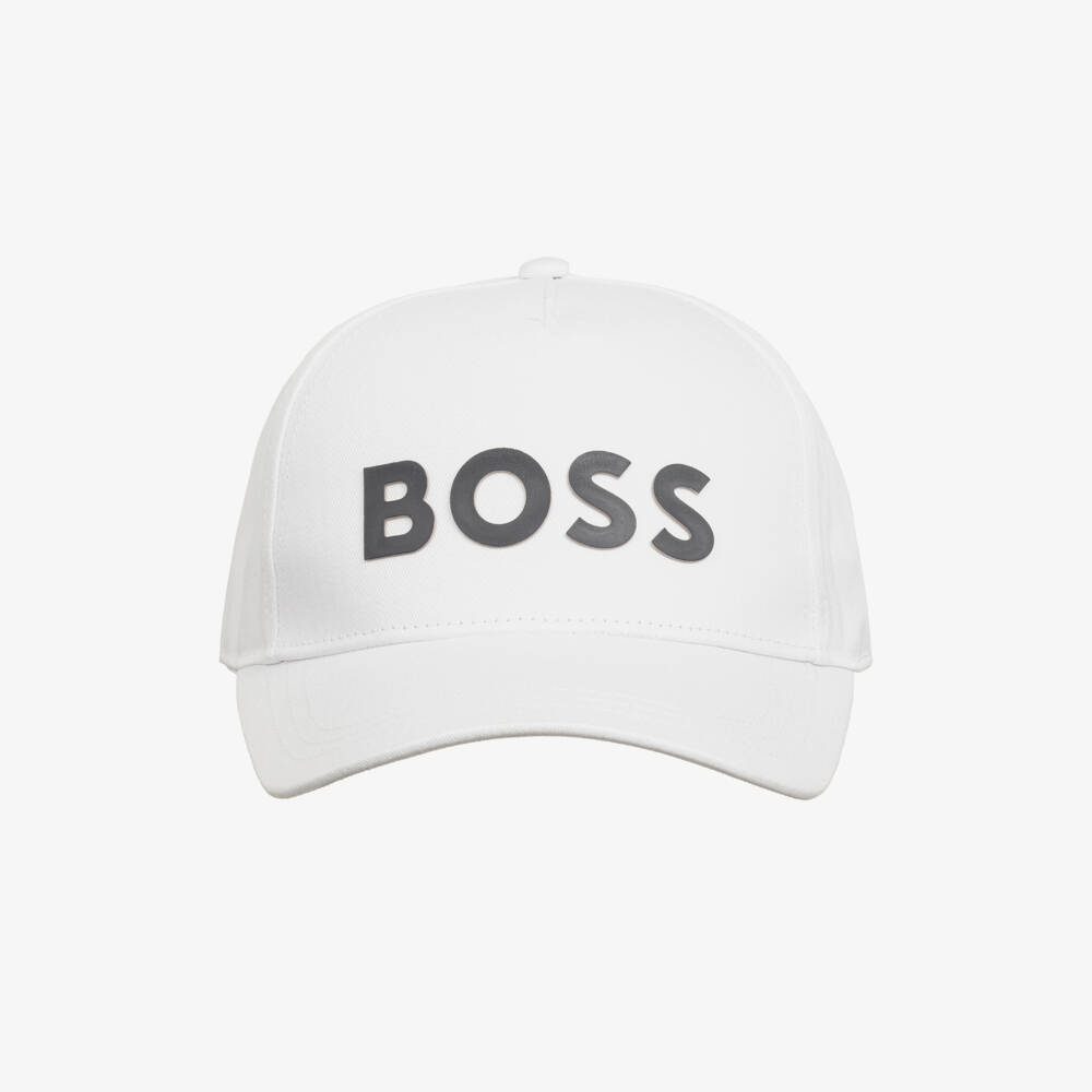 BOSS-Boys Crisp Ivory Cotton Hat | Childrensalon Outlet