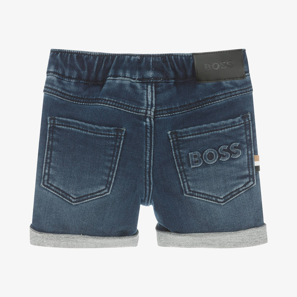 Dark blue jean shorts deals