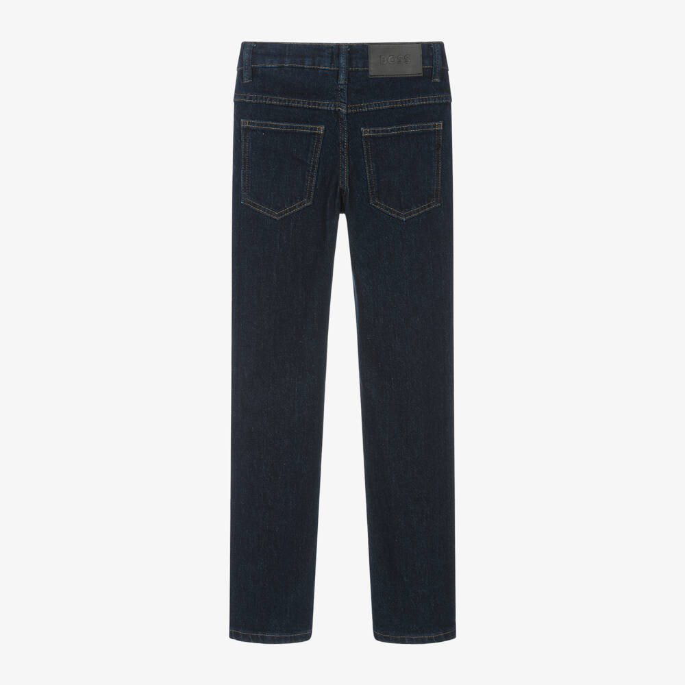BOSS-Синие джинсы слимы из денима для мальчиков | Childrensalon Outlet