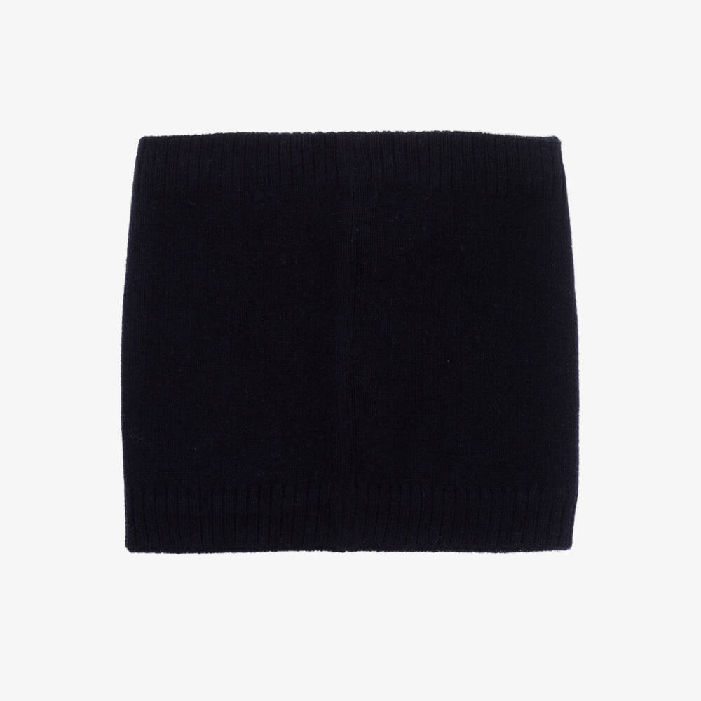 BOSS-Boys Dark Blue Knit Snood | Childrensalon Outlet