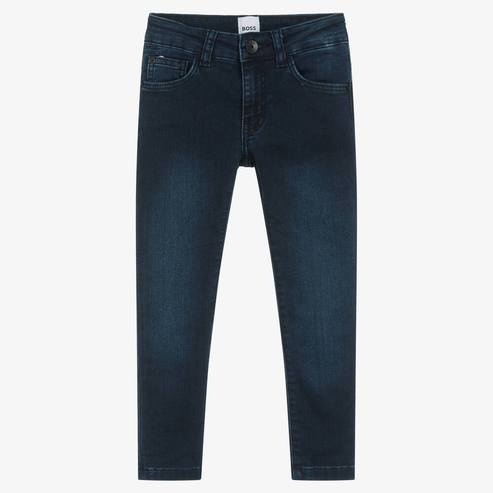 BOSS - Синие джинсы скинни для мальчиков | Childrensalon