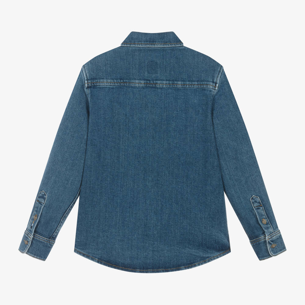 BOSS-Синий джинсовый овершот для мальчиков | Childrensalon Outlet