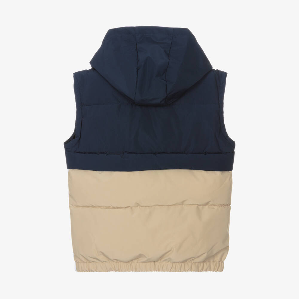 BOSS-Boys Dual-Tone Blue Gilet | Childrensalon Outlet