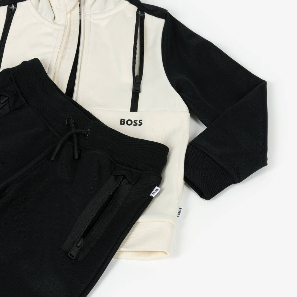 BOSS-Boys Dual-Tone Cotton Outfit Set | Childrensalon Outlet