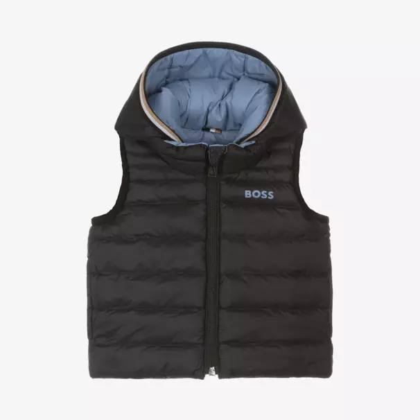 BOSS-Boys Dual-Tone Hooded Gilet | Childrensalon Outlet