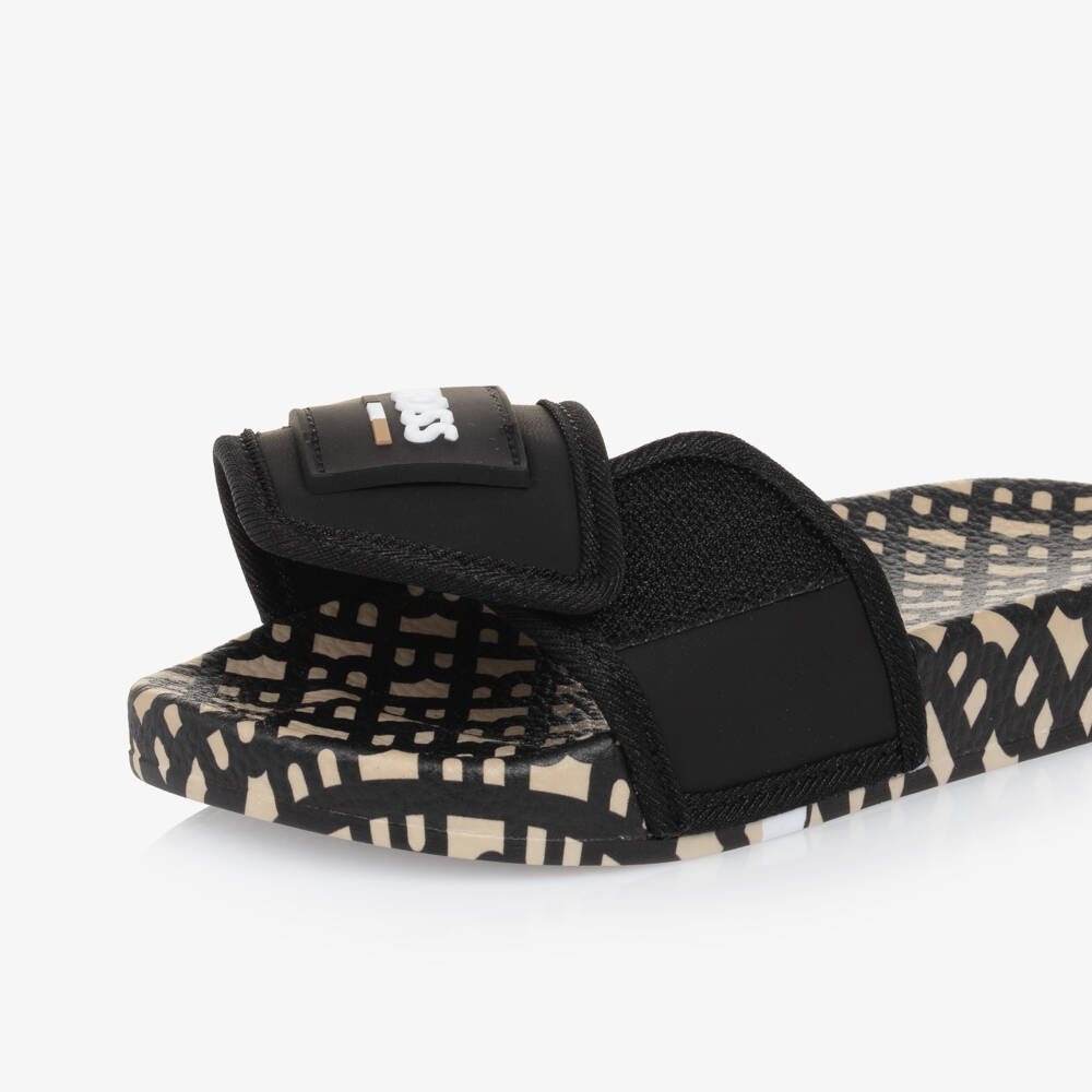 BOSS-Boys Dual-Tone Logo Slip-Ons | Childrensalon Outlet