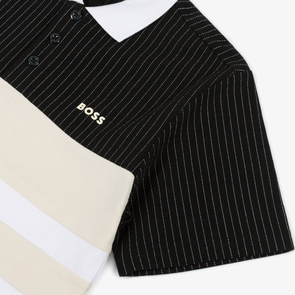 BOSS-Boys Dual-Tone Polo Shirt | Childrensalon Outlet