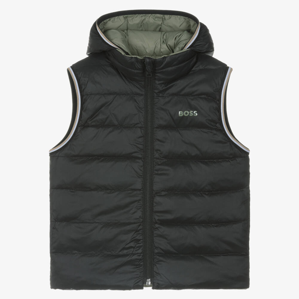 BOSS-Boys Dual-Tone Quilted Vest | Childrensalon Outlet