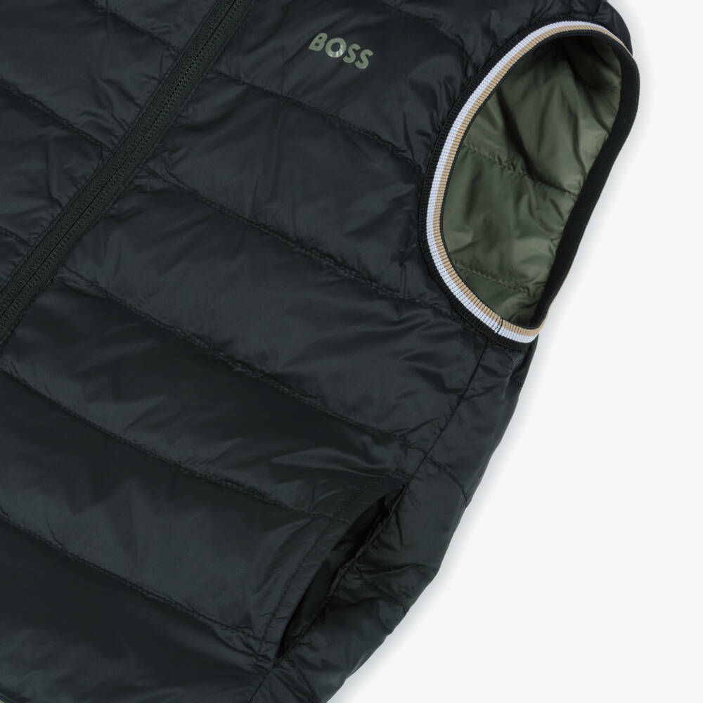 BOSS-Boys Dual-Tone Quilted Vest | Childrensalon Outlet