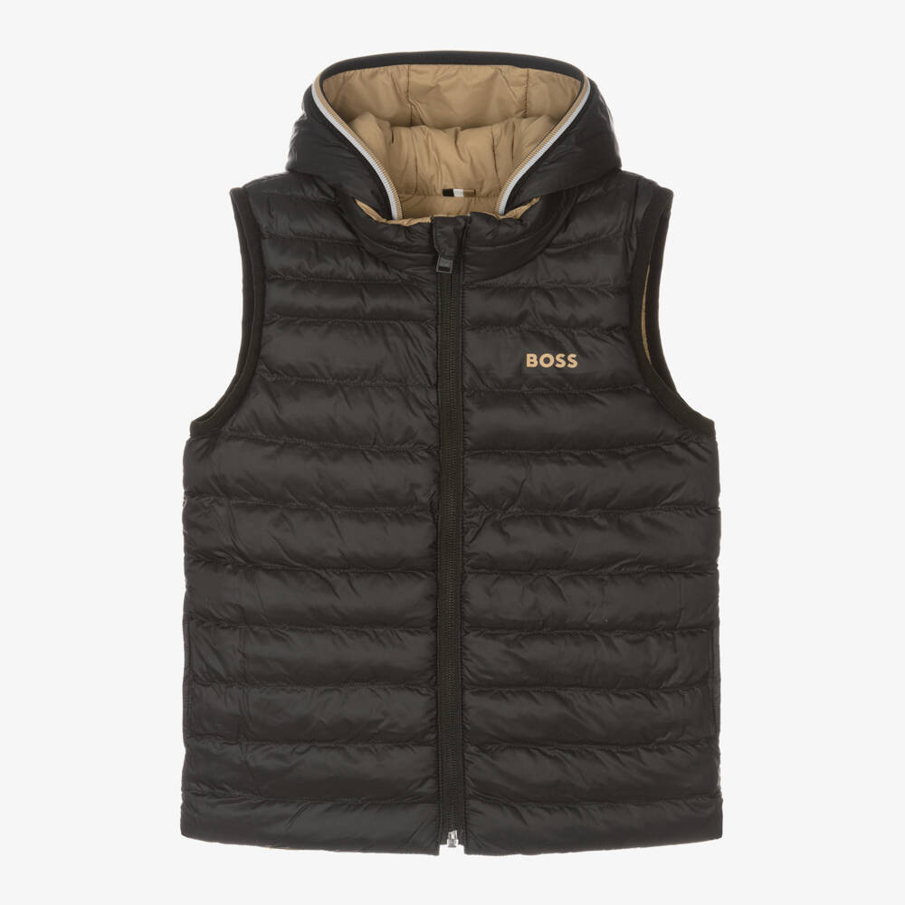 BOSS-Boys Dual-Tone Reversible Gilet | Childrensalon Outlet