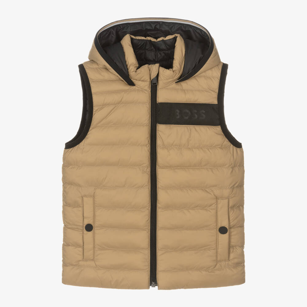 BOSS-Boys Dual-Tone Reversible Gilet | Childrensalon Outlet