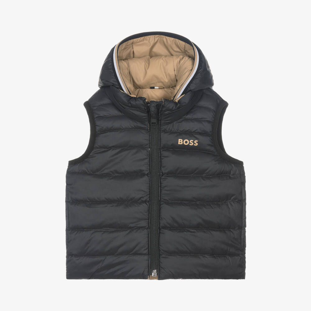 BOSS-Boys Dual-Tone Reversible Gilet | Childrensalon Outlet