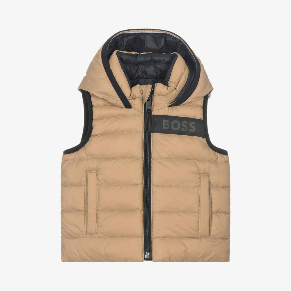 BOSS-Boys Dual-Tone Reversible Gilet | Childrensalon Outlet
