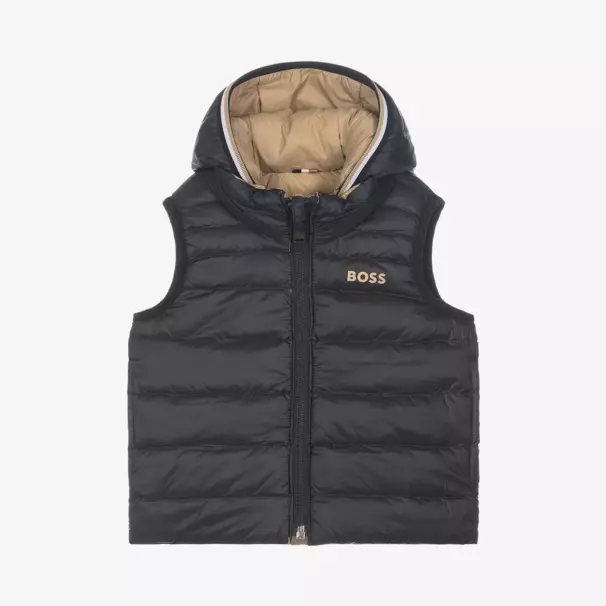 BOSS-Boys Dual-Tone Reversible Gilet | Childrensalon Outlet