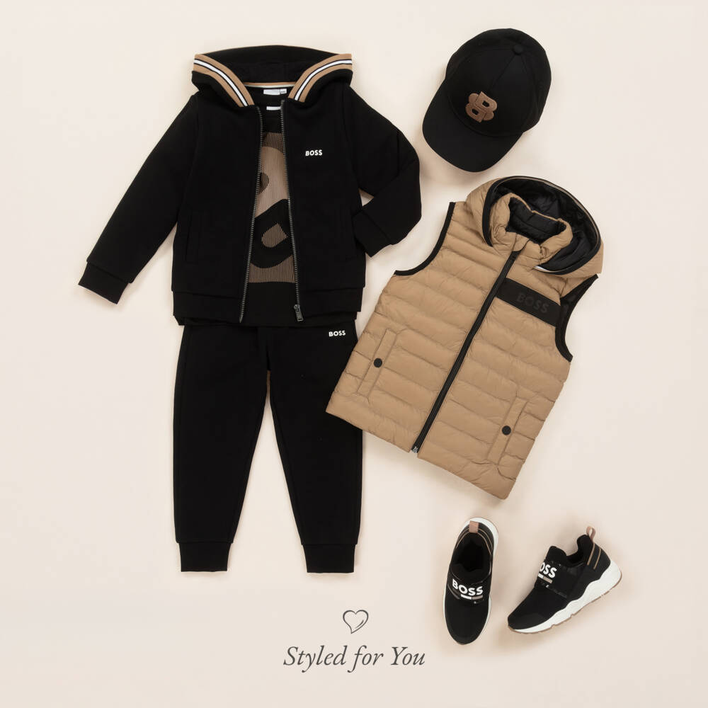BOSS-Boys Dual-Tone Reversible Gilet | Childrensalon Outlet