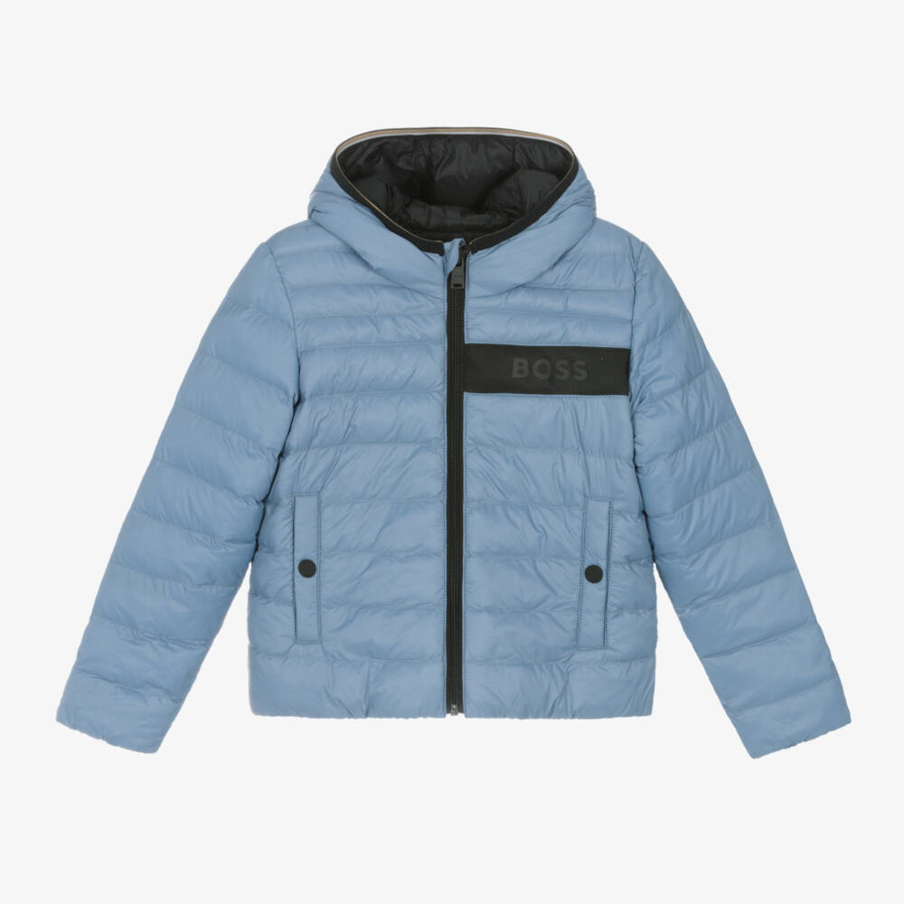 BOSS-Boys Dual-Tone Reversible Puffer Coat | Childrensalon Outlet