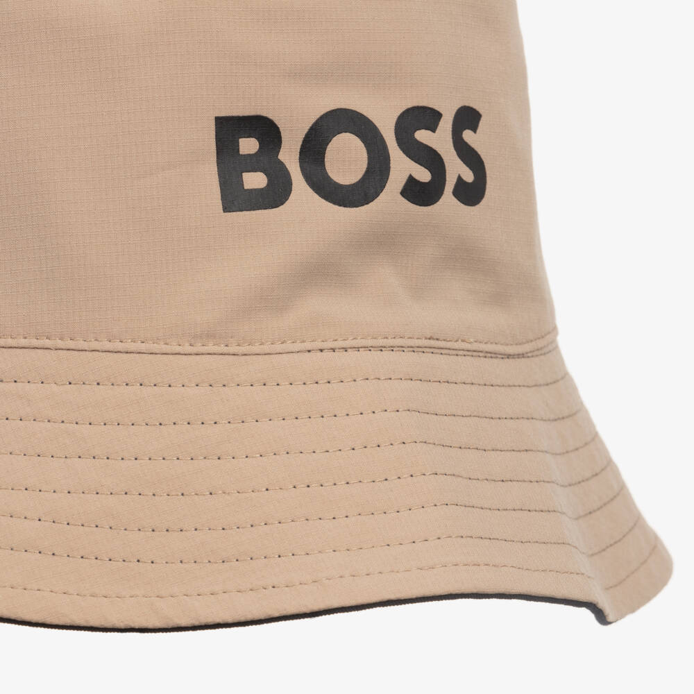 BOSS-Boys Dual-Tone Reversible Sun Hat | Childrensalon Outlet