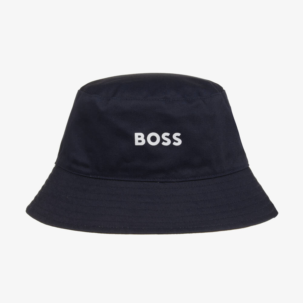 BOSS-Boys Dual-Tone Reversible Sun Hat | Childrensalon Outlet