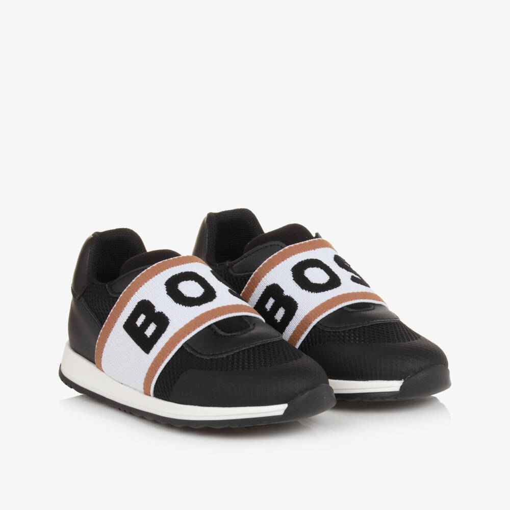 BOSS-Boys Easy Black Sporty Sneakers | Childrensalon Outlet