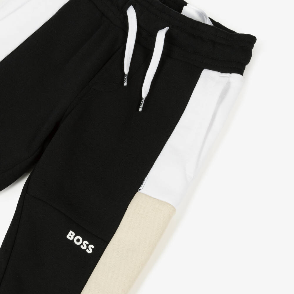 BOSS-Элегантные черные джоггеры для мальчиков | Childrensalon Outlet