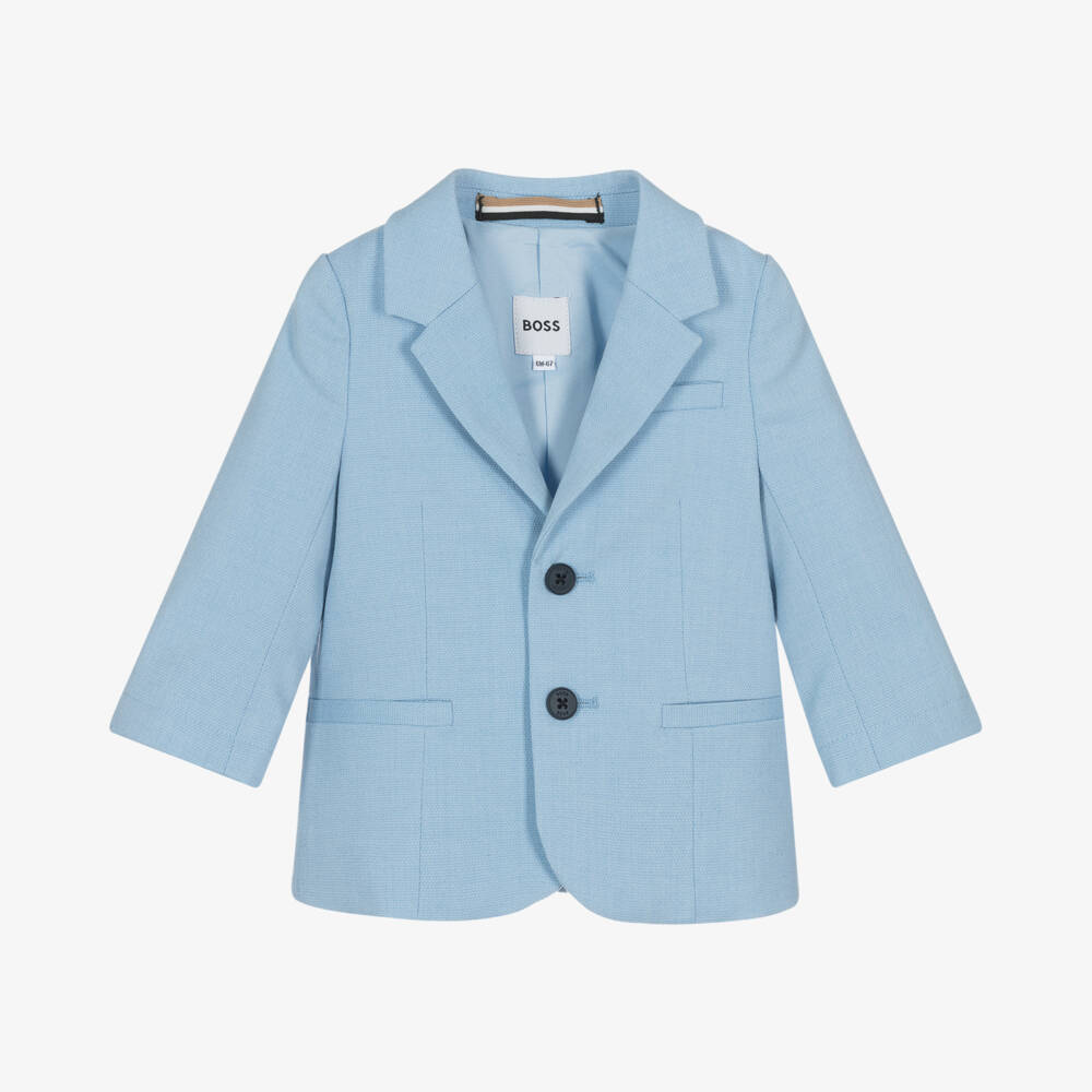 BOSS-Boys Elegant Blue Suit Jacket | Childrensalon Outlet