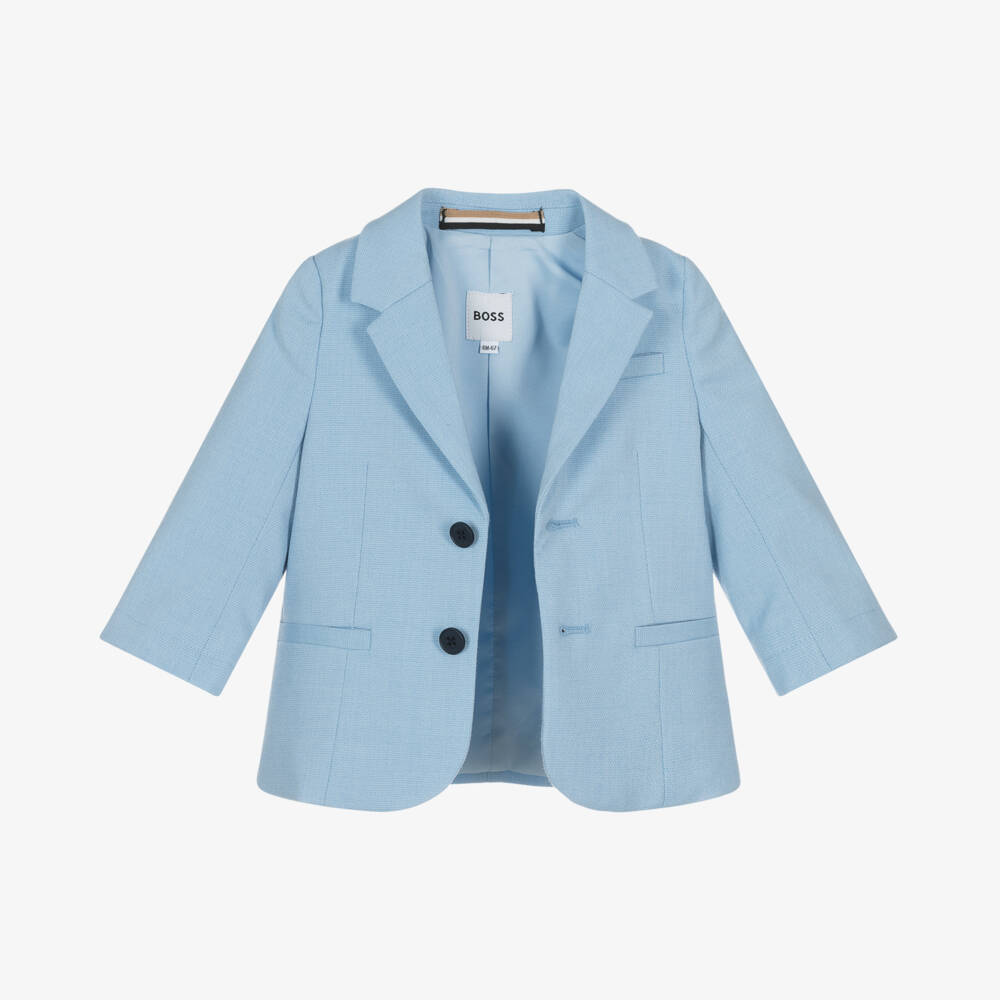 BOSS-Boys Elegant Blue Suit Jacket | Childrensalon Outlet