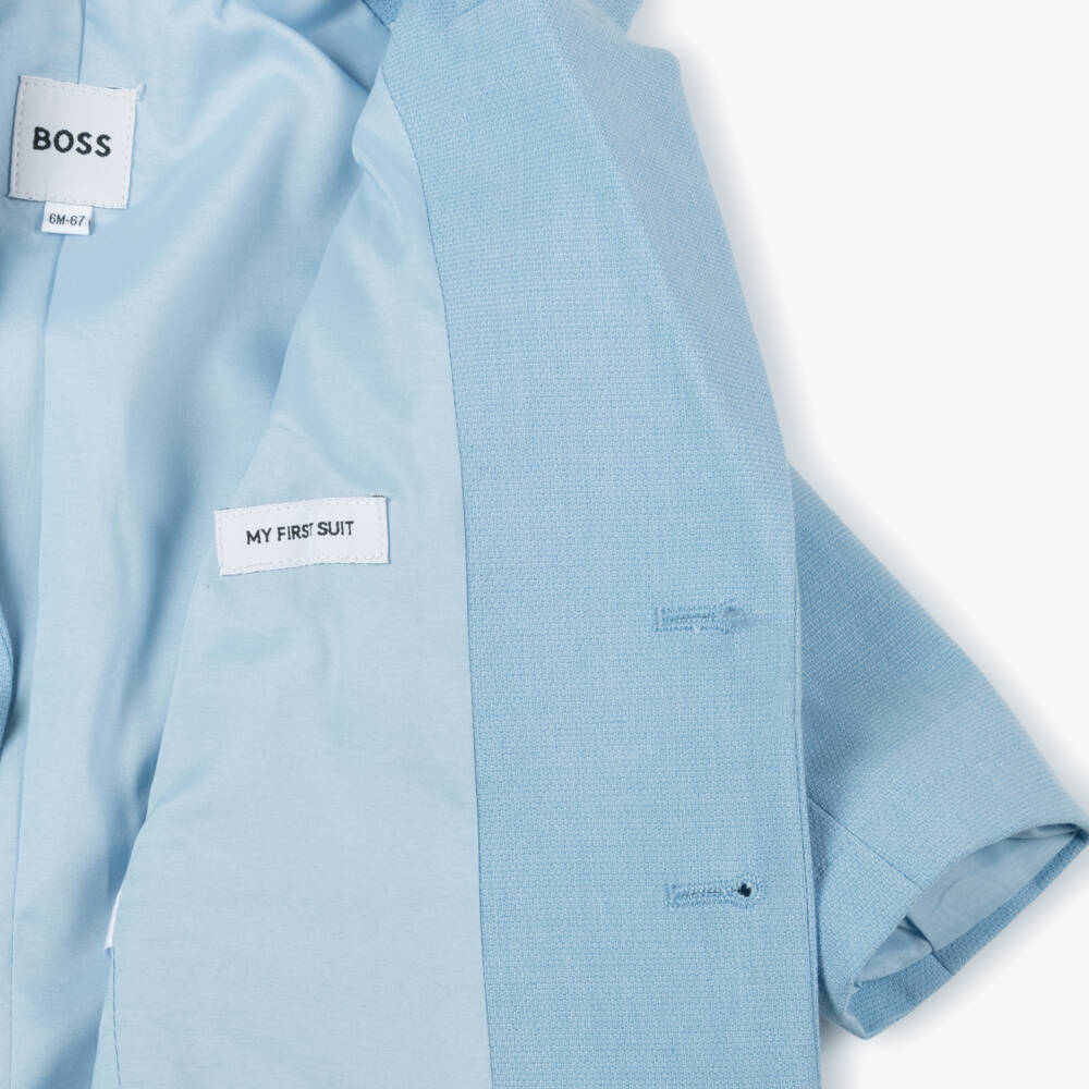 BOSS-Boys Elegant Blue Suit Jacket | Childrensalon Outlet