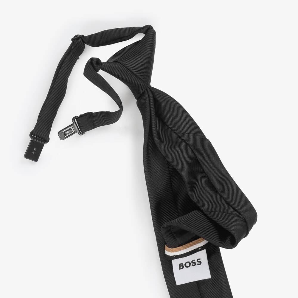 BOSS-Boys Elegant Ebony Neckwear | Childrensalon Outlet