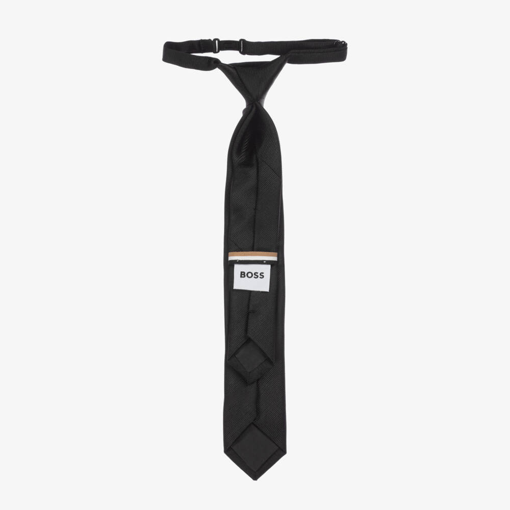 BOSS-Boys Elegant Ebony Neckwear | Childrensalon Outlet
