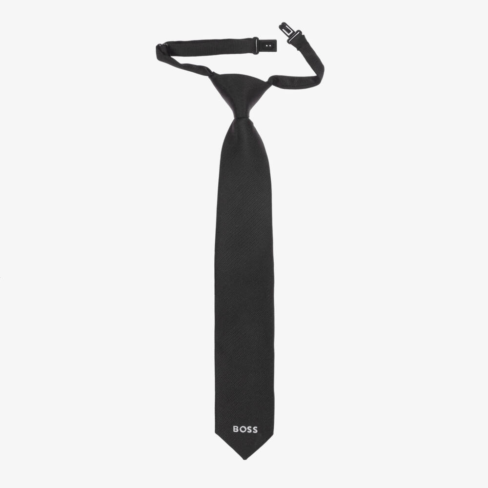 BOSS-Boys Elegant Ebony Neckwear | Childrensalon Outlet
