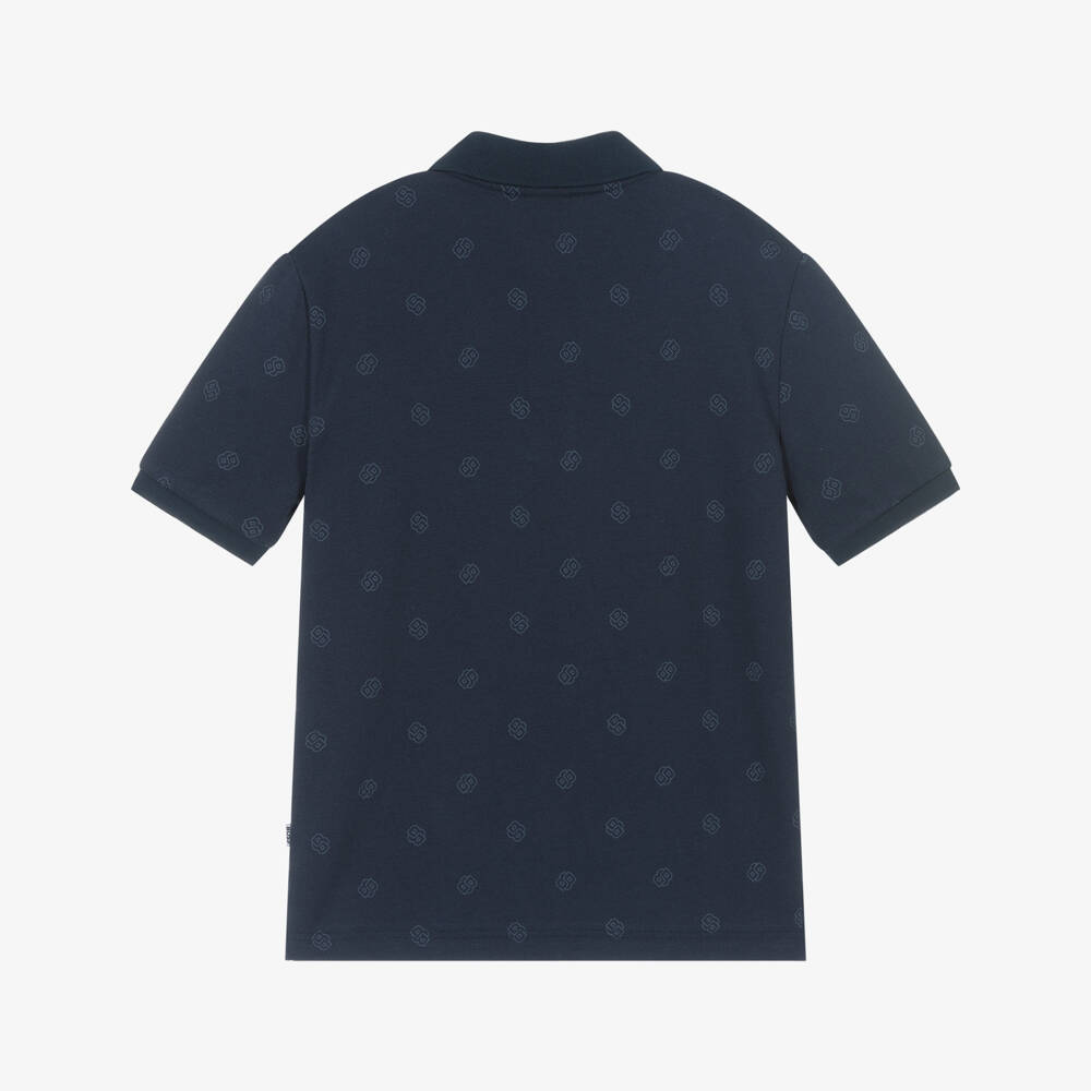 BOSS-Boys Elegant Navy Logo Polo | Childrensalon Outlet
