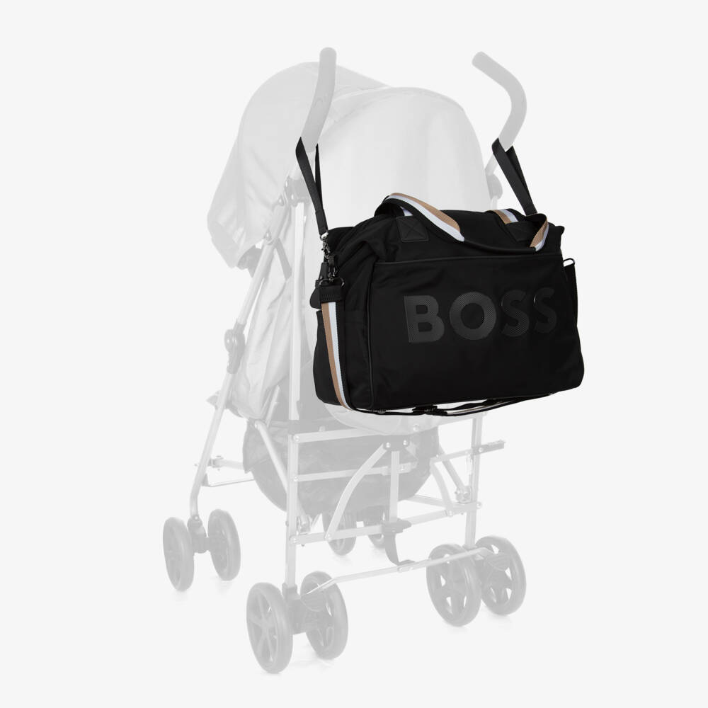 BOSS-Boys Elegant Noir Diaper Tote | Childrensalon Outlet