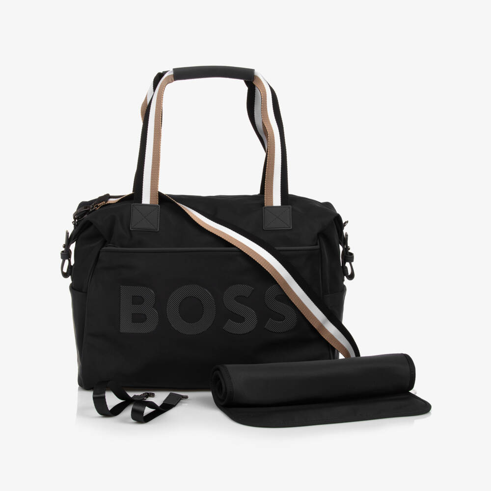 BOSS-Boys Elegant Noir Diaper Tote | Childrensalon Outlet