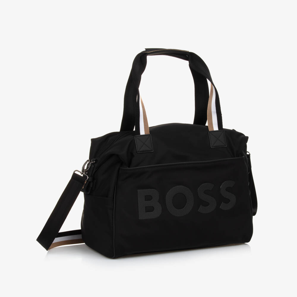 BOSS-Boys Elegant Noir Diaper Tote | Childrensalon Outlet
