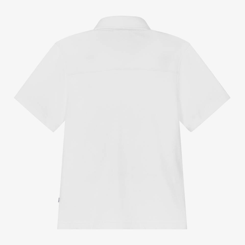 BOSS-بولو قطني أبيض أنيق للأولاد | Childrensalon Outlet