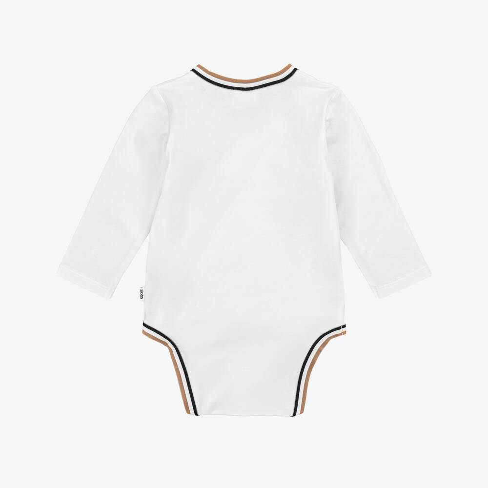 BOSS-Boys Elegant White Cotton Set | Childrensalon Outlet