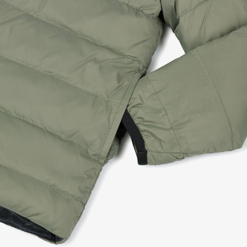 BOSS-Boys Green & Black Reversible Puffer Jacket | Childrensalon Outlet