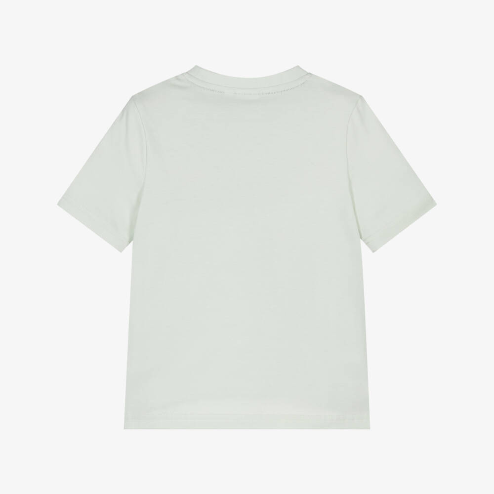 BOSS-Boys Green Cotton Crew Neck T-Shirt | Childrensalon Outlet