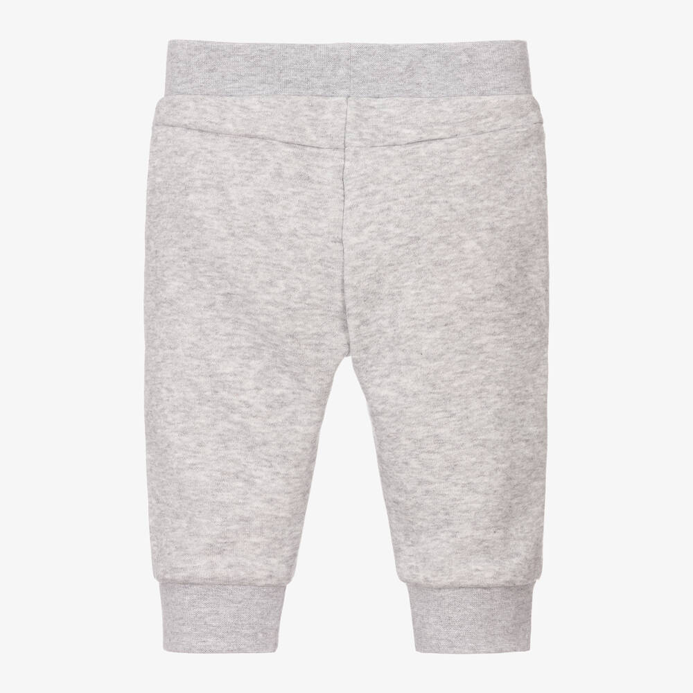 BOSS-Boys Grey Cotton Joggers | Childrensalon Outlet