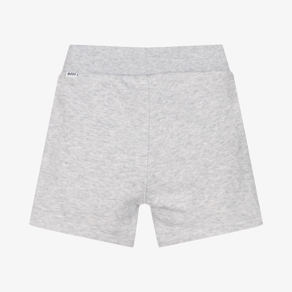 BOSS-Серые хлопковые шорты для мальчиков | Childrensalon Outlet