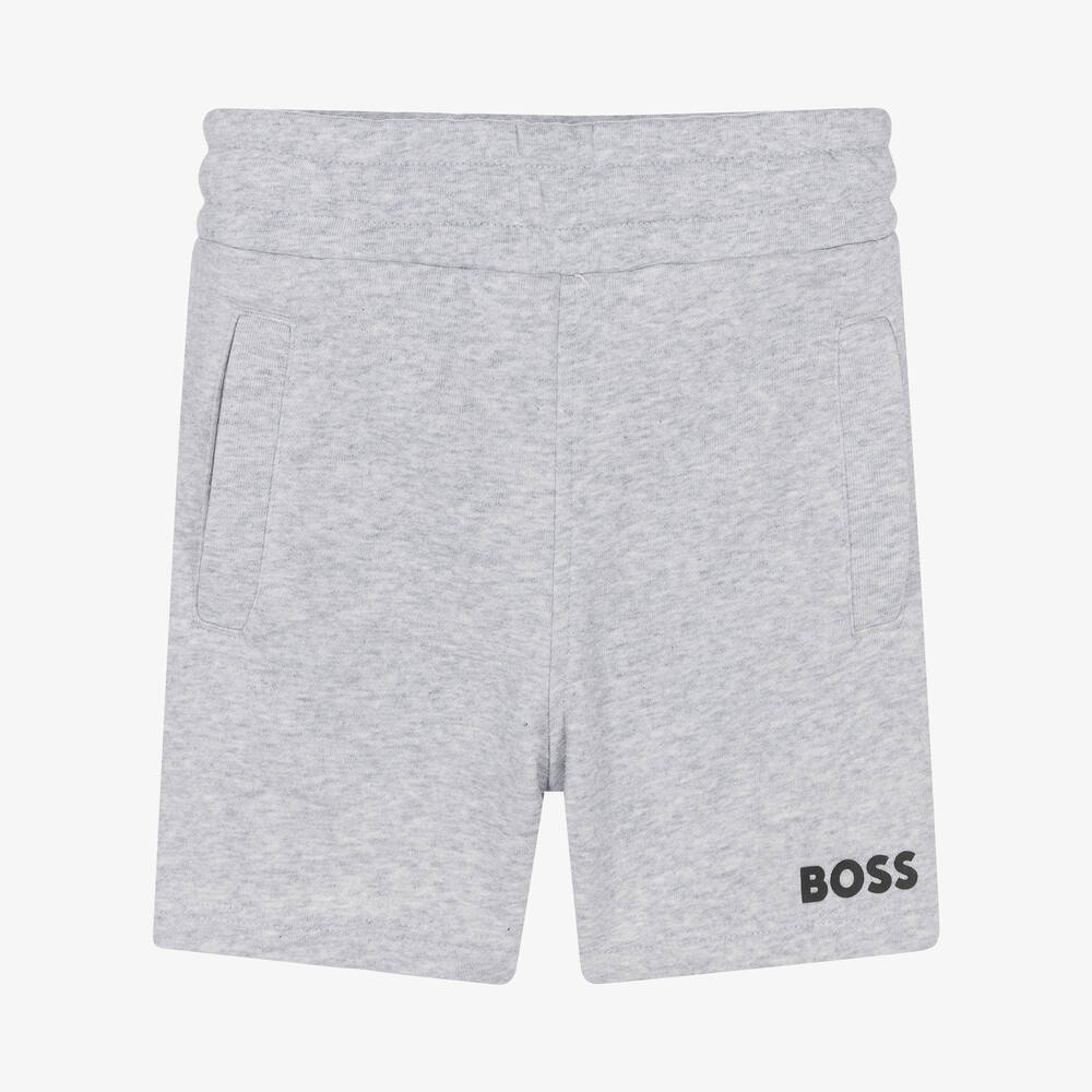 BOSS - Graue Baumwollshorts für Jungen | Childrensalon