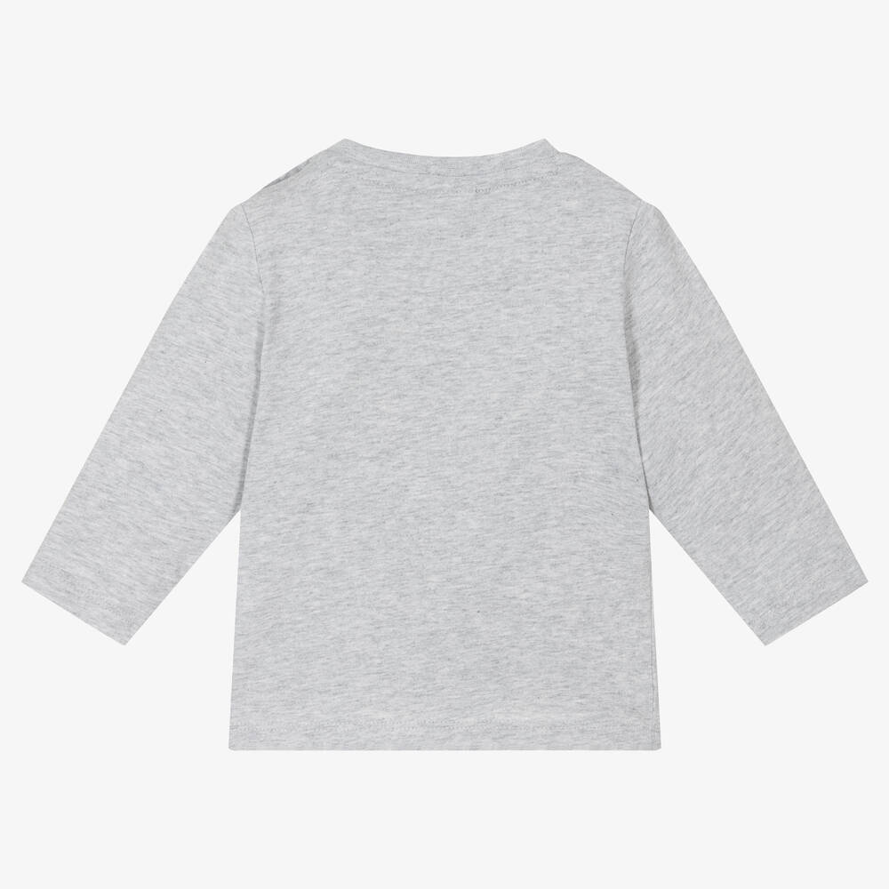 BOSS-Серый хлопковый топ для мальчиков | Childrensalon Outlet