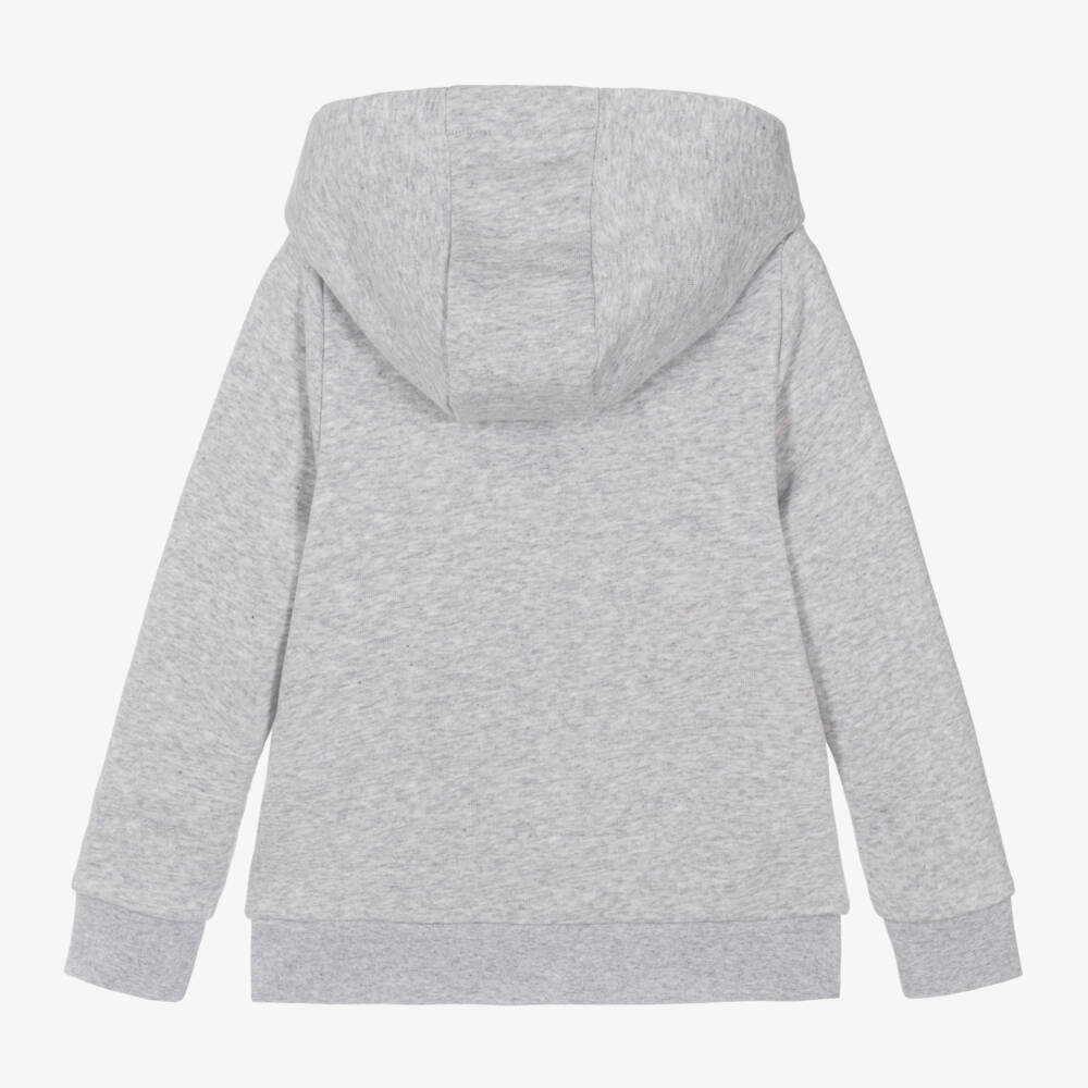 BOSS-Boys Grey Logo Cotton Hoodie | Childrensalon Outlet