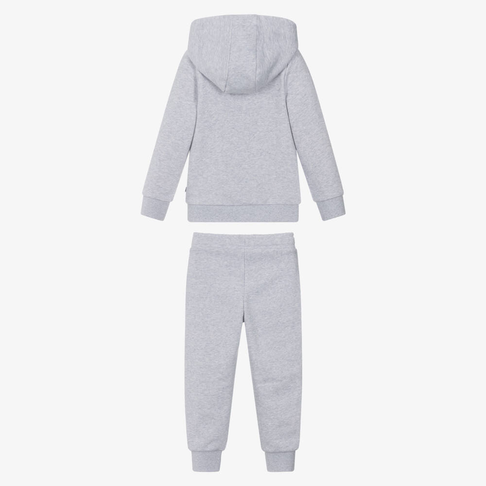 BOSS-Boys Grey Logo Hoodie Set | Childrensalon Outlet