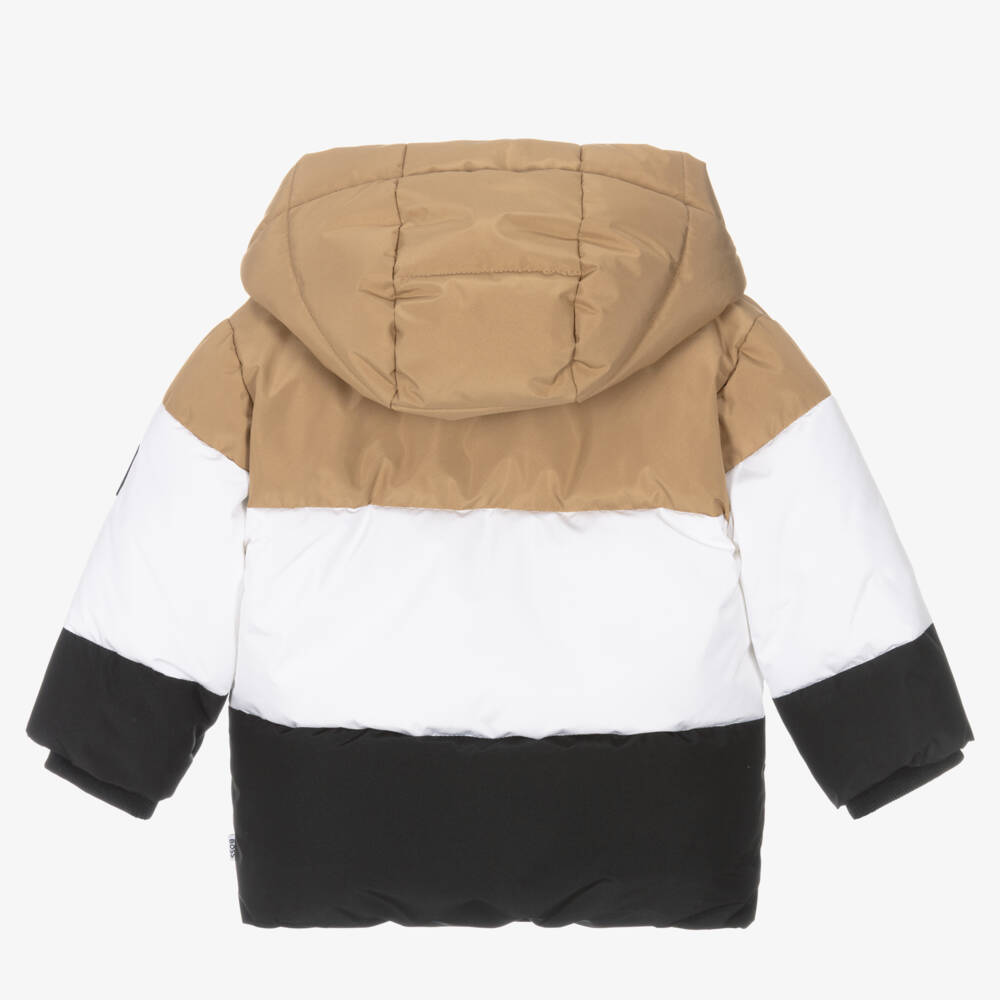 BOSS-Бежево-черная куртка с капюшоном | Childrensalon Outlet